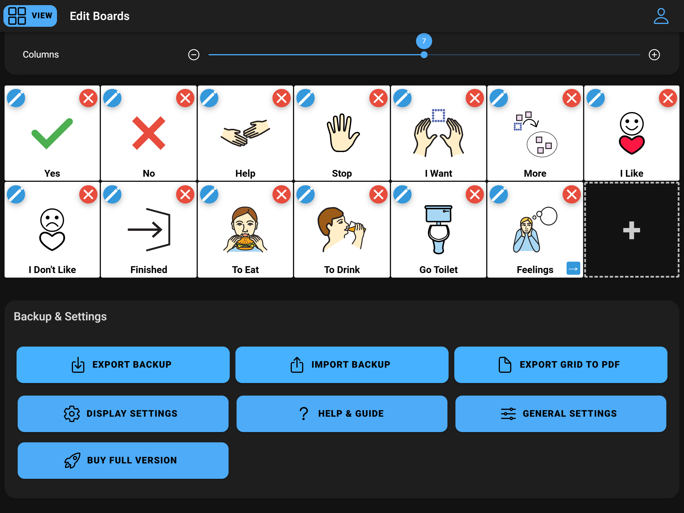 Promo screenshot of the smart board creator auto-cropping photos into grids
